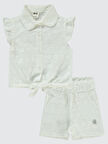 Civil Baby Kız Bebek Şortlu Takım 6-18 Ay Ekru