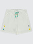 Civil Girls Kız Çocuk Şort 6-9 Yaş Ekru