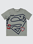 Süperman Erkek Çocuk Tişört 10-13 Yaş Gri