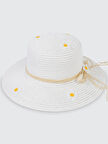 Civil girls Kız Çocuk Şapka 6-9 Yaş Beyaz