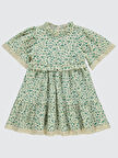 Pierre Cardin Kız Çocuk Elbise 6-9 Yaş Yeşil