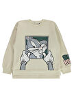 Bugs Bunny Kız Çocuk Sweatshirt 10-13 Yaş Tebeşir