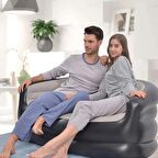 EFSANE KAMP - Pratik Şişme Koltuk Çift Kişilik - Pompa Hediyeli - 138*87*71