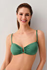 Suwen Metal Aksesuarlı Straplez Bikini Üst