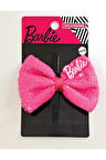 Barbie Lisanslı Pullu Pembe Fiyonk Saç Tokası