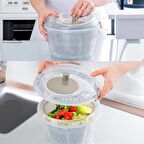 Porsima G-25 Gondol Vega Pratik Salata Kurutucu - Meyve Sebze Yeşillik Yıkama Kurutma Kabı Cappuccino