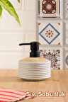 Porsima 3126 Banyo ve Mutfak Sıvı Sabunluk 350ML Taupe-Ahşap