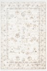 Etro ET003A Krem Klasik Modern Çerçeveli Etnik Desen Parlak Ağır Salon Halısı İpek Serisi
