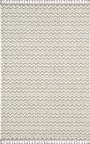 Wool WL011A Gri Beyaz Modern Desen Kabartmalı Doku Pamuk Tabanlı Kaymaz Halı