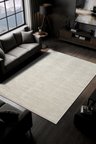 Signa CT023A  Beyaz Halı Modern Desen Pamuk Taban Salon Halısı Yatak Odası Mutfak Koridor