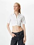 4SAK60008EW Kadın Gömlek KIRIK BEYAZ
