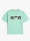 Koton Baskılı Yeşil Erkek Çocuk  T-Shirt 4SKB10239TK