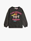 Powerpuff Girls Sweatshirt Lisanslı Uzun Kollu Bisiklet Yaka Şardonlu