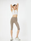 Spor Kapri Tayt Standart Bel Slim Fit