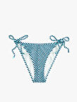 Yanları Bağlamalı Çizgili İpli Bikini Altı