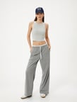 Crop Basic Halter Yaka Atlet Ribanalı Pamuklu Slim Fit