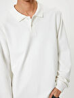 5WAM70091MK Koton Erkek Sweat BEYAZ