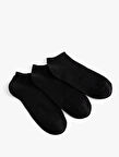 Pamuklu Basic 3'lü Patik Çorap Seti