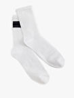 Çizgili Pamuk Karışımlı 2'li Tenis Çorap Seti