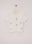 Koton Baskılı Ekru Kız Çocuk T-Shirt 5SKG10165AK