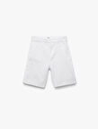 Pamuklu Düğme Detaylı Basic Bermuda Şort