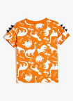 Koton Desenli Turuncu Erkek Çocuk T-Shirt 5SMB10081TK