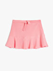 Fırfırlı Beli Lastikli Basic Şort Etek