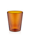 The Mia Striped Borosilikat Cam Bardak Amber 400 ml