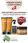 4lü Besleyici ve Onarıcı Saç Bakım Seti Tuzsuz Şampuan, Saç Bakım Spreyi, Bakım Maskesi, Bakım Kremi