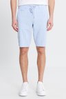 Slim Fit Dar Kesim Yan Cepli Gofre Desenli Şort