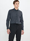 Altınyıldız Classics Slim Fit Klasik Yaka Siyah Erkek Gömlek ACE202510302_GÖMLEK PAR NM
