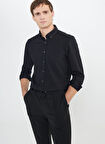 Altınyıldız Classics Slim Fit Düğmeli Yaka Siyah Erkek Gömlek ACE202510304_GÖMLEK PAR DY