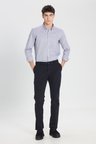 Slim Fit Dar Kesim Pamuklu Esnek Armürlü Yan Cep Pantolon