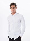 Altınyıldız Classics Slim Fit Düğmeli Yaka Beyaz Erkek Gömlek ACE020252222_BYZ
