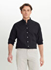 Altınyıldız Classics Comfort Fit Hakim Yaka Siyah Erkek Gömlek ACE020252167_SYH
