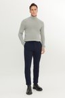 Slim Fit Beli Bağlamalı Yan Cep Esnek Casual Pantolon