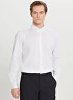 Altınyıldız Classics Slim Fit Düğmeli Yaka Beyaz Erkek Gömlek ACE020261469_BYZ