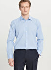 Altınyıldız Classics Tailored Fit Klasik Yaka Mavi - Beyaz Erkek Gömlek ACE020261602_MVB