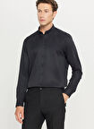 Altınyıldız Classics Tailored Fit Düğmeli Yaka Siyah Erkek Gömlek ACE020261599_SYH