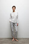 Kadın Pamuklu Reglan Kollu Uzun Pijama Takımı