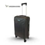 Vegmann Tartılı Scavel Siyah Büyük Boy Valiz