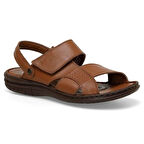 Polaris 106894 4FX Taba Erkek Comfort Deri Sandalet