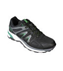 KİNETİX Erkek Siyah Gri Cilt Kalın Taban Outdoor Spor Ayakkabı