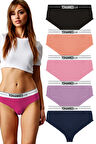Yohannes Club, Kadın Lastik Kemerli Hipster Külot, 5'li Paket, 