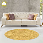 Alanur Damaks Eskitme Cotton Yuvarlak Halı