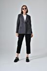 Antrasit Cep Detaylı Business Blazer Ceket
