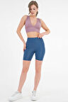 İndigo Toparlayıcı Etkili Yüksek Bel Günlük Ve Spor Kısa Tayt