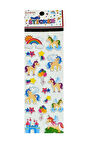 Ticon Puffy Sticker Unicorn - 6 adet