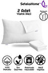 %100 Pamuk Sıvı Geçirmez Fermuarlı Yastık Alezi Yastık İçi Yastık Kılıfı 2 Adet