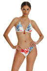 Zeki Desenli Üçgen Bikini Takımı
